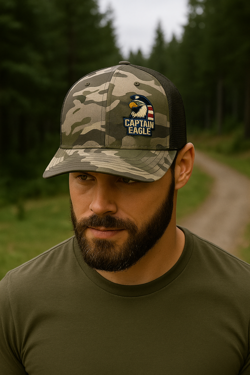 Camo bald Eagle hat, unisex, hunting, military camo, veteran hat, his, hers. Bald Eagle airlines