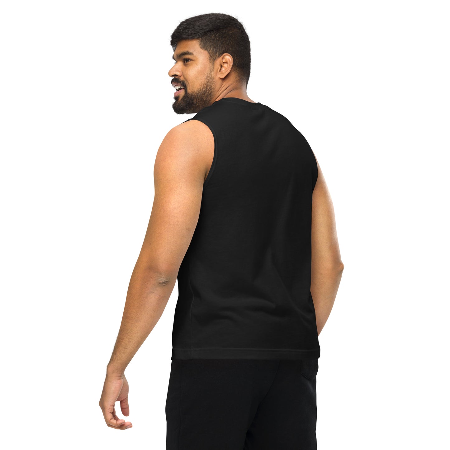 muscle shirt back side view