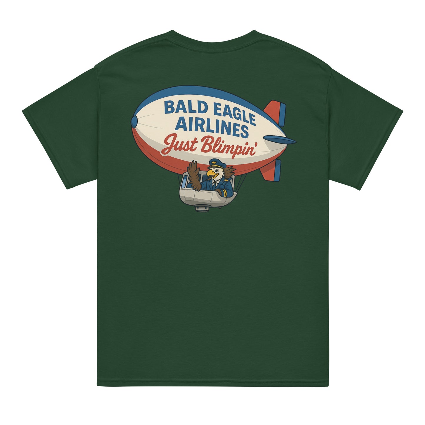 green just blimpin tshirt bald eagle airlines