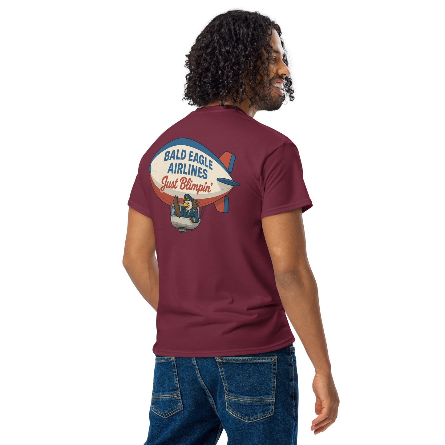 just blimpin tshirt bald eagle airlines