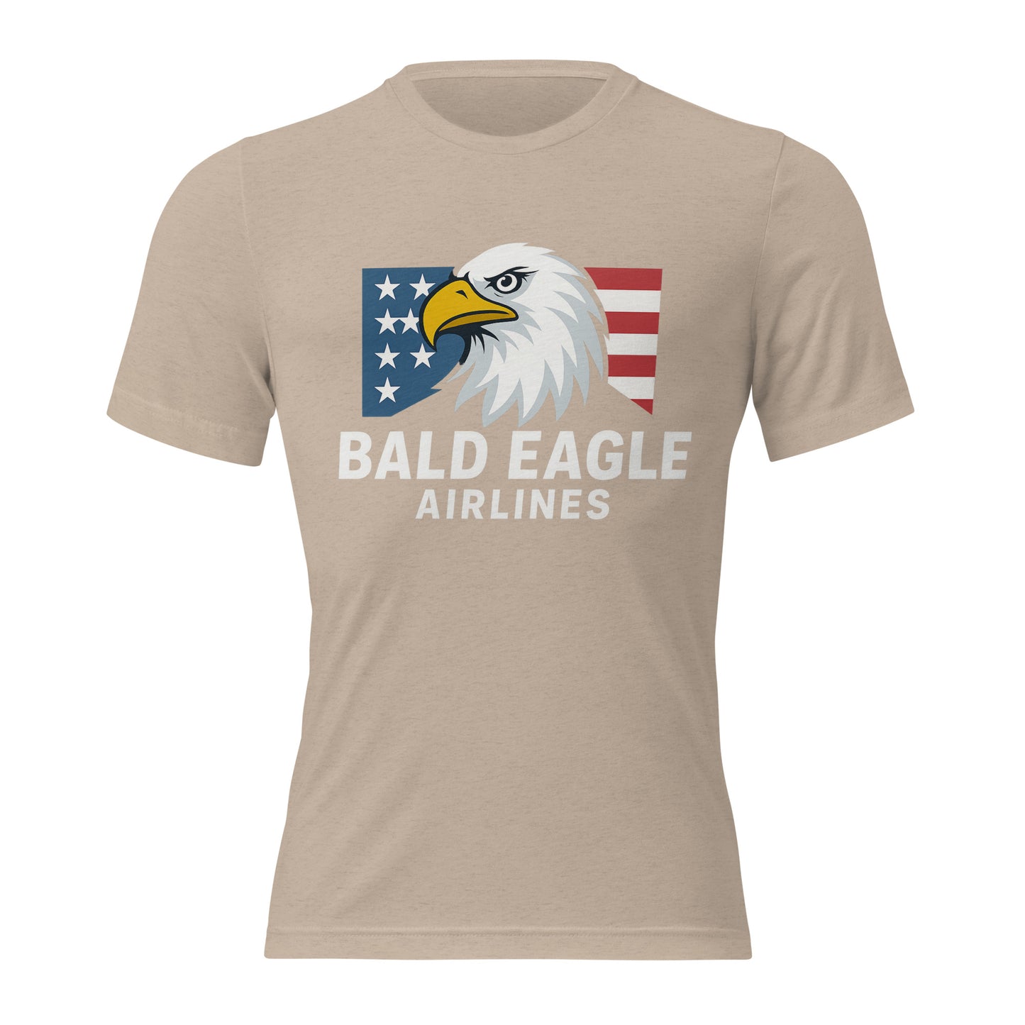 bald eagle airlines tee shirt in tan