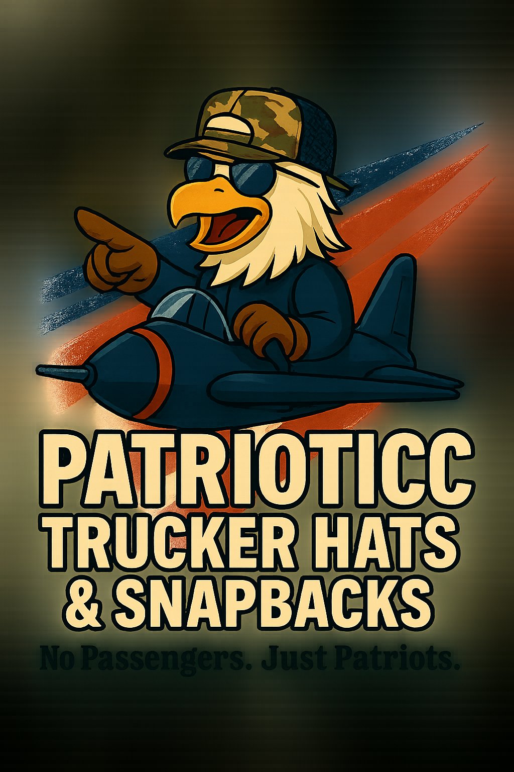Patriotic American flag hats and trucker caps from Bald Eagle Airlines – embroidered and adjustable headwear for men and women