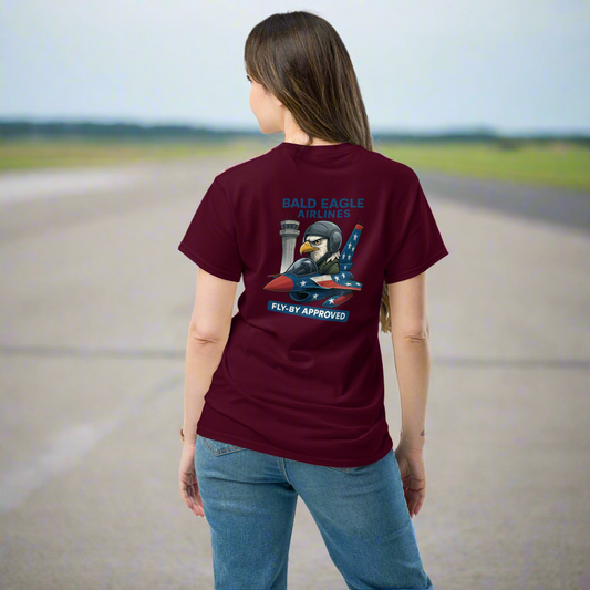 Bald Eagle Airlines Graphic fighter jet  T-Shirt
