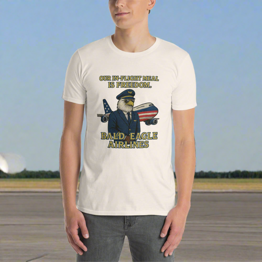 Bald Eagle Airlines Graphic Freedom Airplane T-Shirt