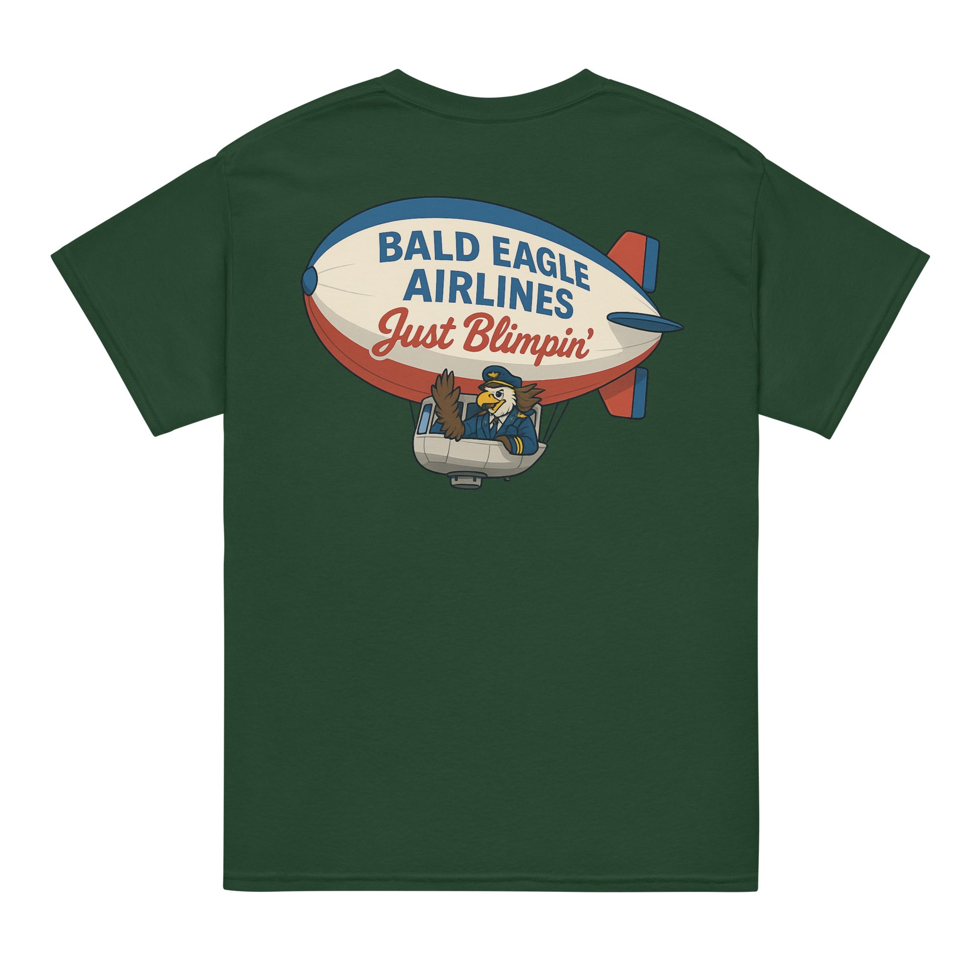 green just blimpin tshirt bald eagle airlines