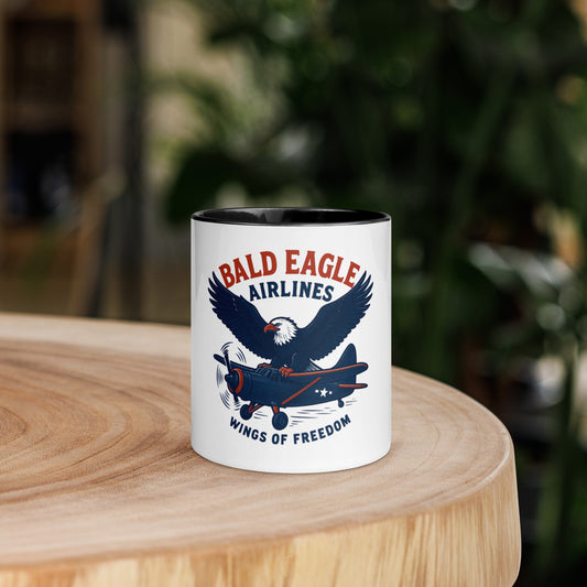 Bald Eagle Airlines Graphic wings of freedom coffee mug 